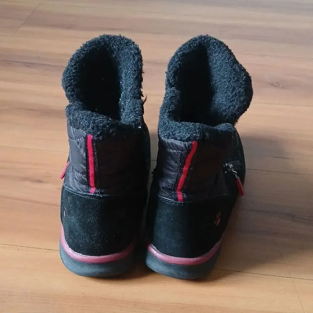 BEARPAW Katy Women’s Black Waterproof Boot Sz 8 EUC